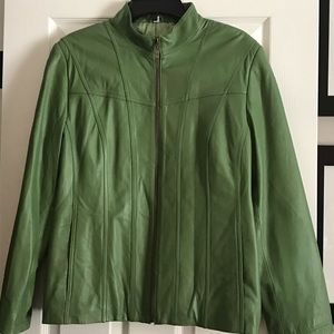 Pamela McCoy genuine leather lined leather jacket